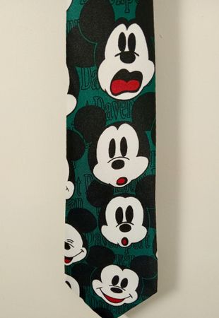 Vintage Mickey Mouse Krawatte - BG Import - Grün Rar Top!