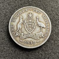 1 Florin Silber Australien 1931