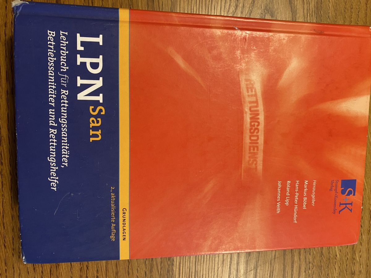 Bücher: Lehrbuch Rettungssanitäter, LPN San, – Gebraucht aus Hallau von cruiser01