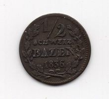 (1811) Graubünden, ½ Batz, 1836, ss-vz