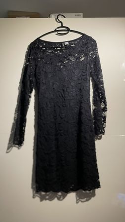 Elegantes Spitzenkleid Gr. 36 schwarz H&M Divided Festlich