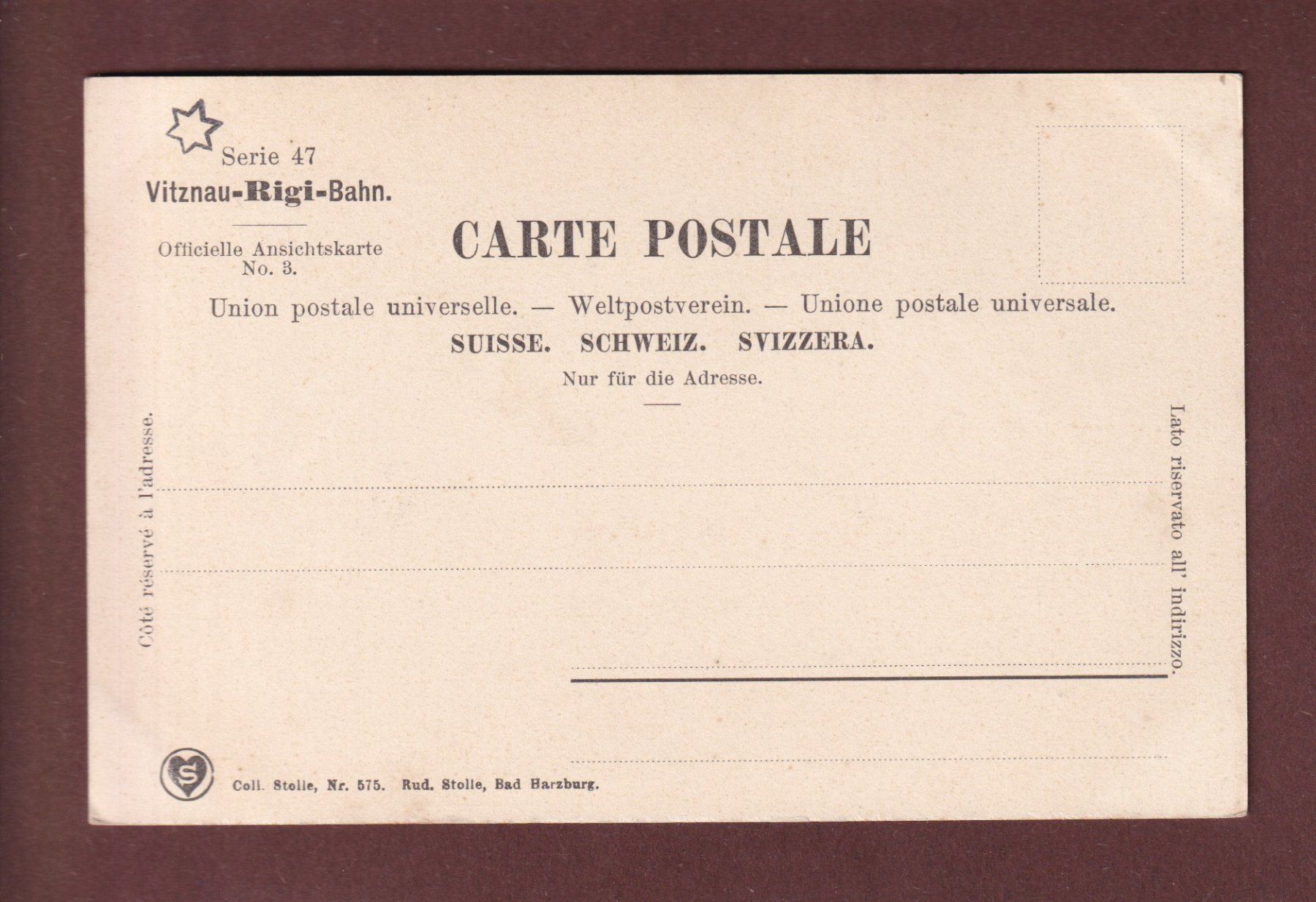 Cartoline postali: VITZNAU - Bahntrace – Usato da Pully venduto da nicecards-shop 1