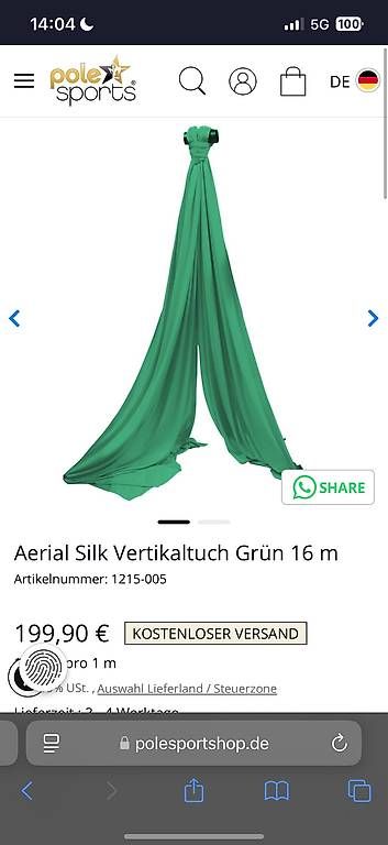 Stoffe: Aerial Silk Vertikaltuch – Gebraucht aus Winterthur von jen_6bzw