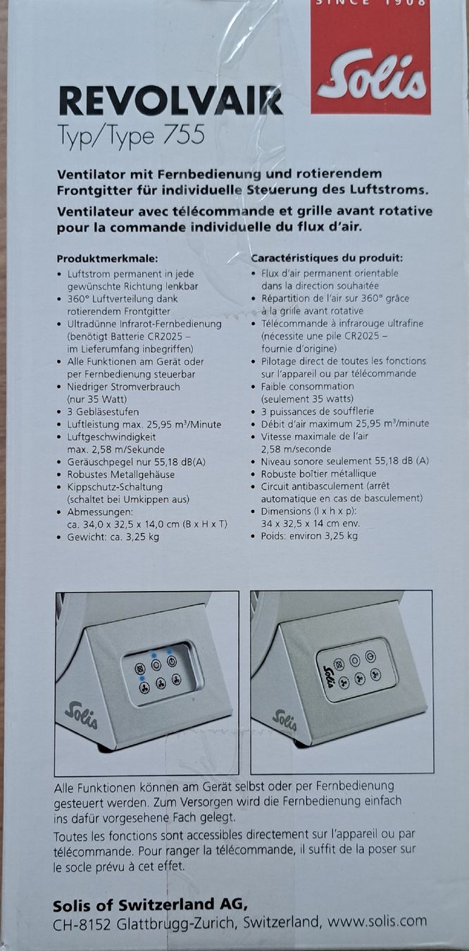 Solis Ventilatori: Solis Revolair 755 Ventilator – Nuovo (secondo la descrizione) da Kirchberg SG venduto da saiimen94 6