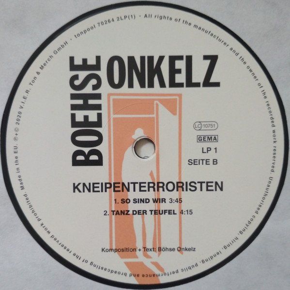 Dischi in vinile: Boehse Onkelz – Kneipenterroristen – Nuovo e nell'imballaggio originale da Brittnau venduto da Zibu 3