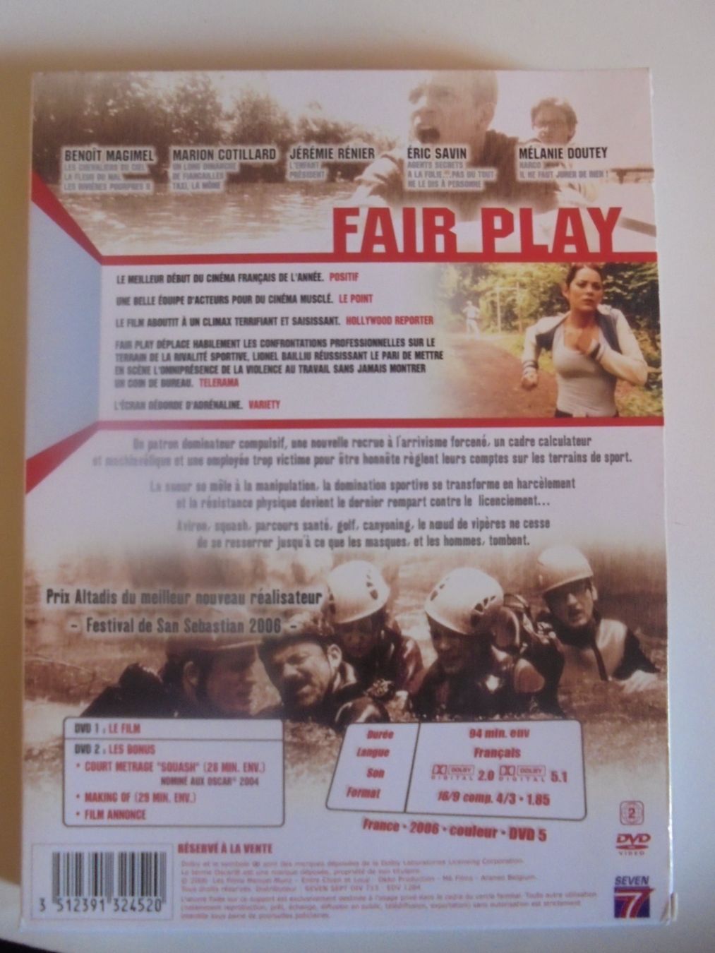 Tous les DVDs: " Fair Play " avec Marion Cotillard / 2 x DVD – D'occasion à Crissier par Promopost 1