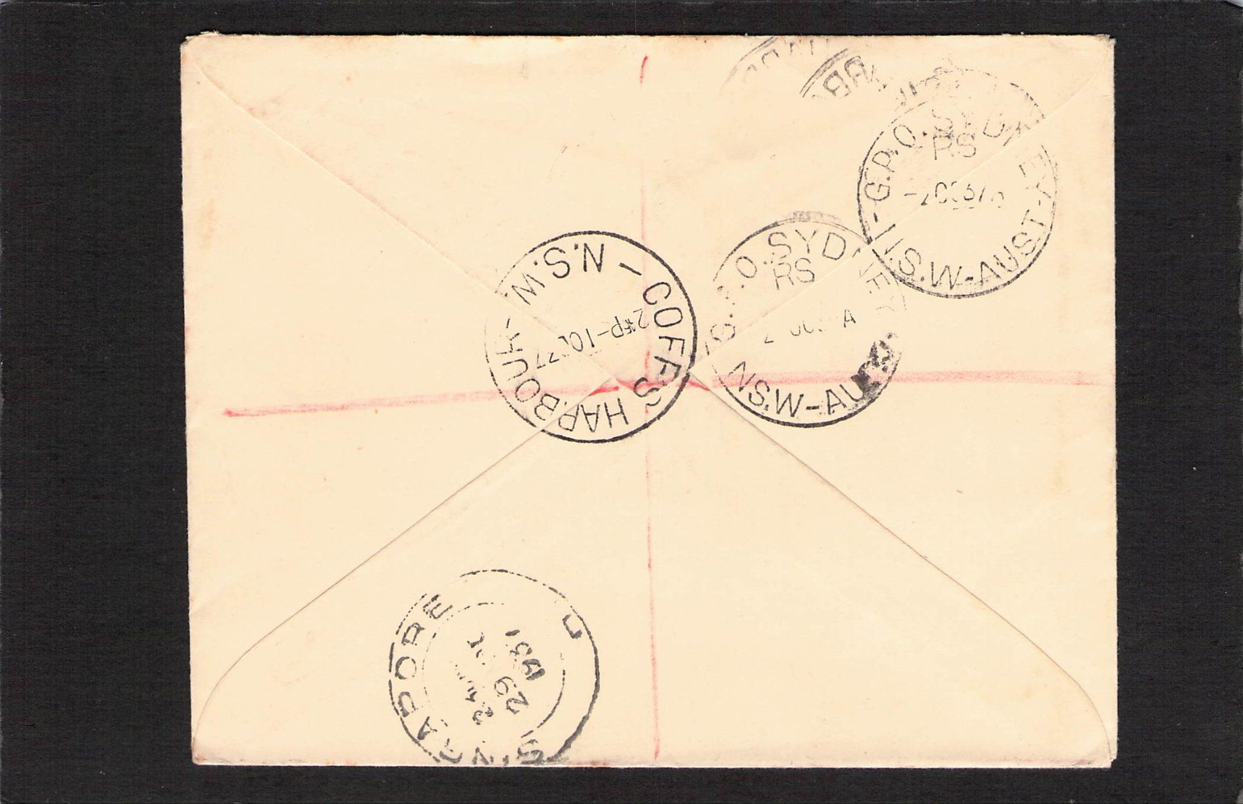 Alle Briefmarken: Australia - Singapore , R - Brief , 1937 – Gebraucht aus Reichenburg von Pipo-67 1