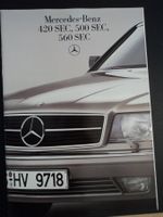 Prospekt Mercedes-Benz 500SEC 560SEC 420SEC 1985