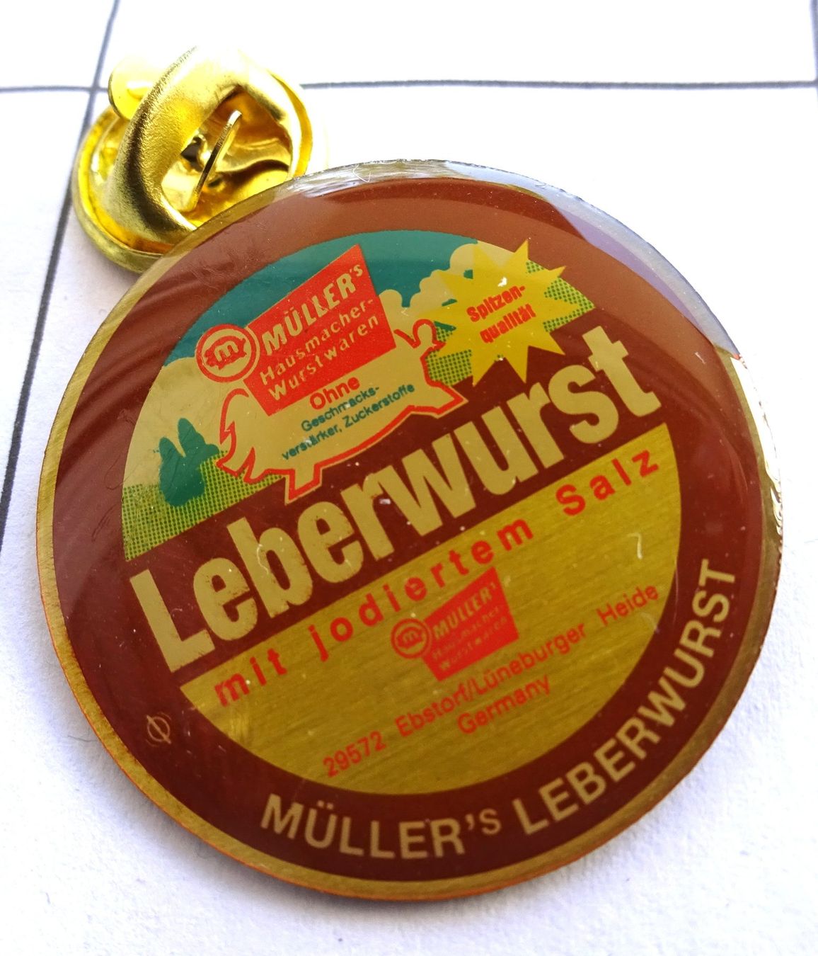 Plaketten & Abzeichen: Pin Müller LEBERWURST  braun – Gebraucht aus Utzenstorf von BUtter81