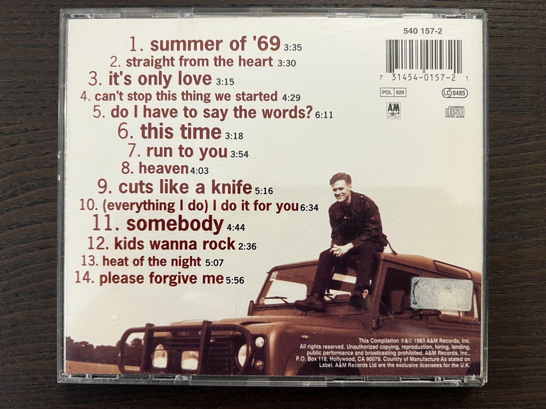 CDs: Bryan Adams - So Far So Good – Gebraucht aus Zürich von MusikFreunde 1