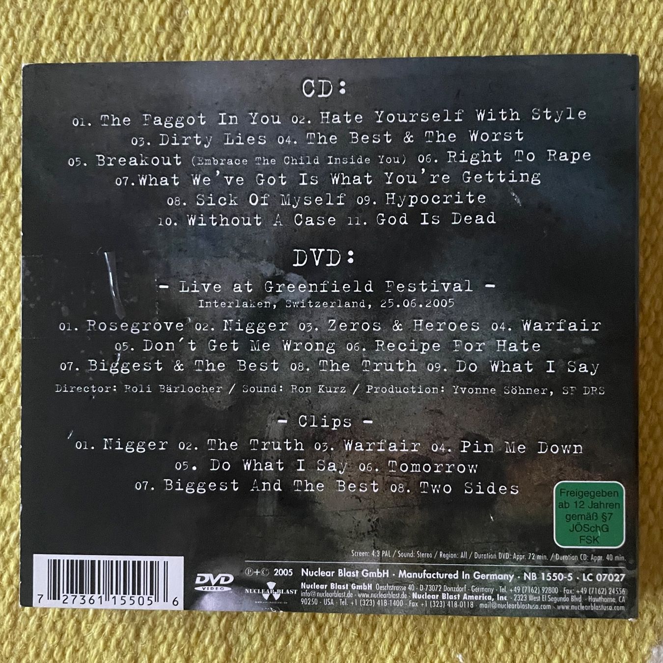 CD: CLAWFINGER-CD+DVD HATE YOURSELF WITH STYLE (DIGIPACK) – Usato da Rorschacherberg venduto da CD-Roli 1