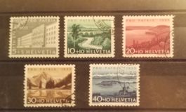 80) 1955 Satz Pro  Patria gestempelt