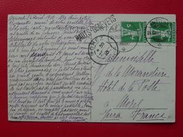 1910, Bahnpost: HAUTS-GENEVEYS (NE) seltene Ansichtskarte.