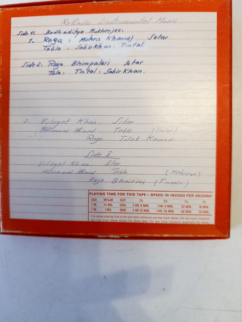 Appareils à bandes: 5 Spulen 18cm mit Indischer Musik  – D'occasion à Elfingen par Bimbo 1