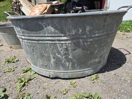 Grosse, antike Zinkwanne mit Griffen - Ideal für Garten!