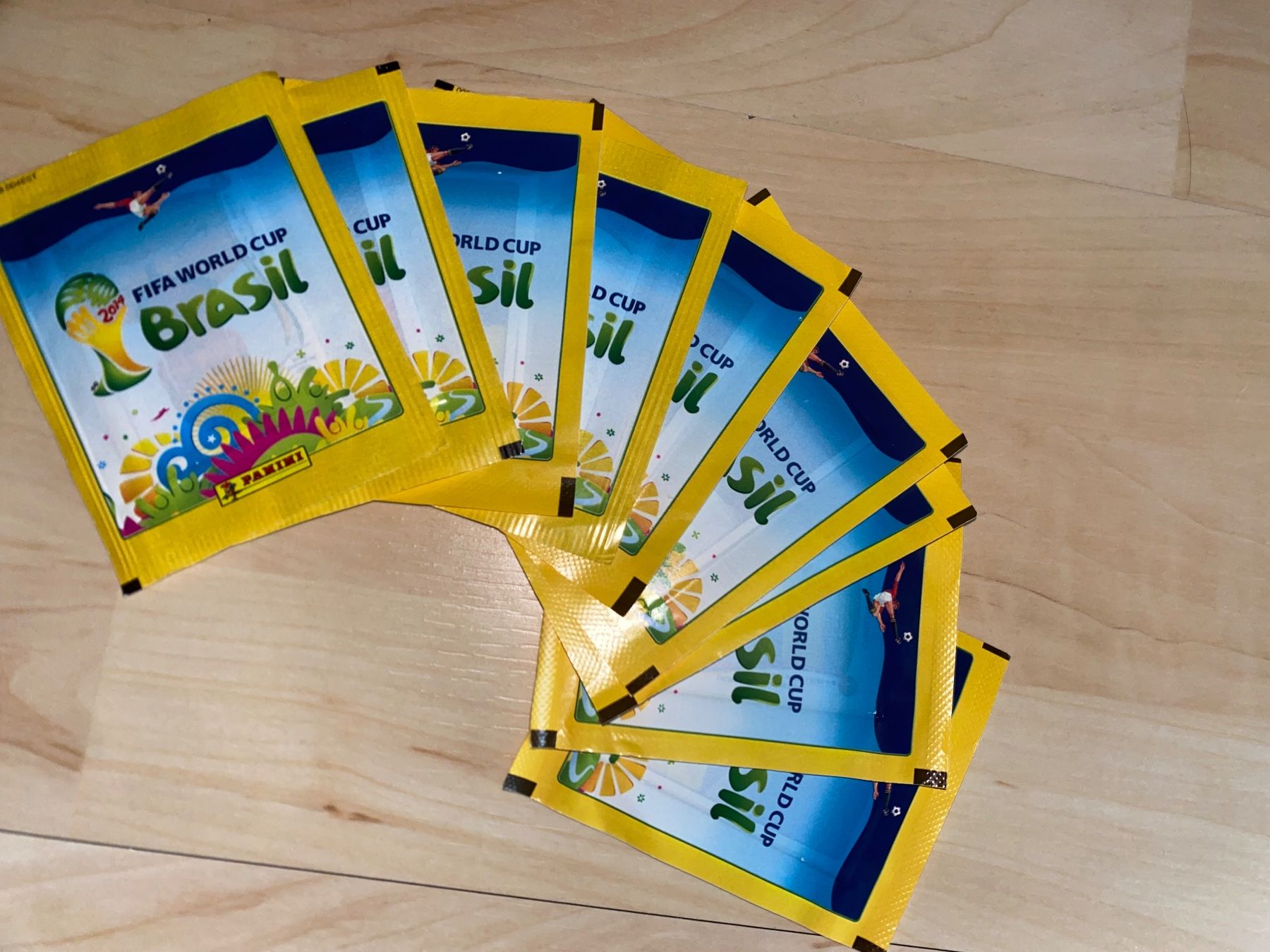 Panini Carte collezionabili: 9 Tüten / Packs Panini WM 2014 – Nuovo e nell'imballaggio originale da Unterlunkhofen venduto da PaniNicola