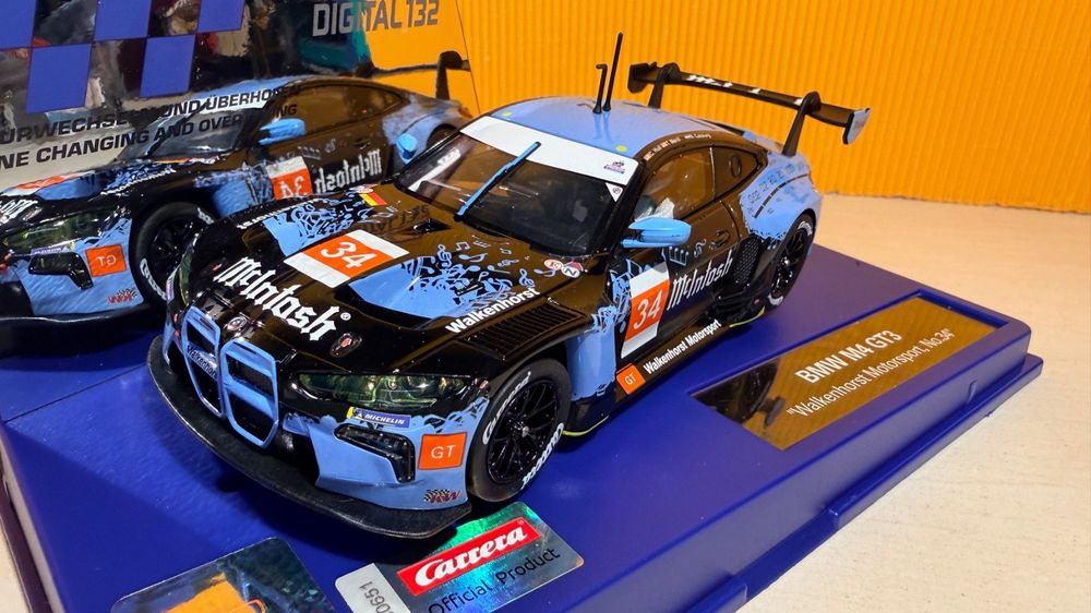 Carrera Digital 132 – BMW M4 GT3 Walkenhorst Motorsport, échelle 1:32, Feux LED, Numéro 34, 24h Du Mans