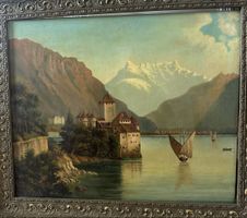Château de Chillon peinture 