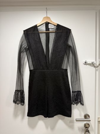 MONE Lucerne Black Lace Jumpsuit - 34/36
