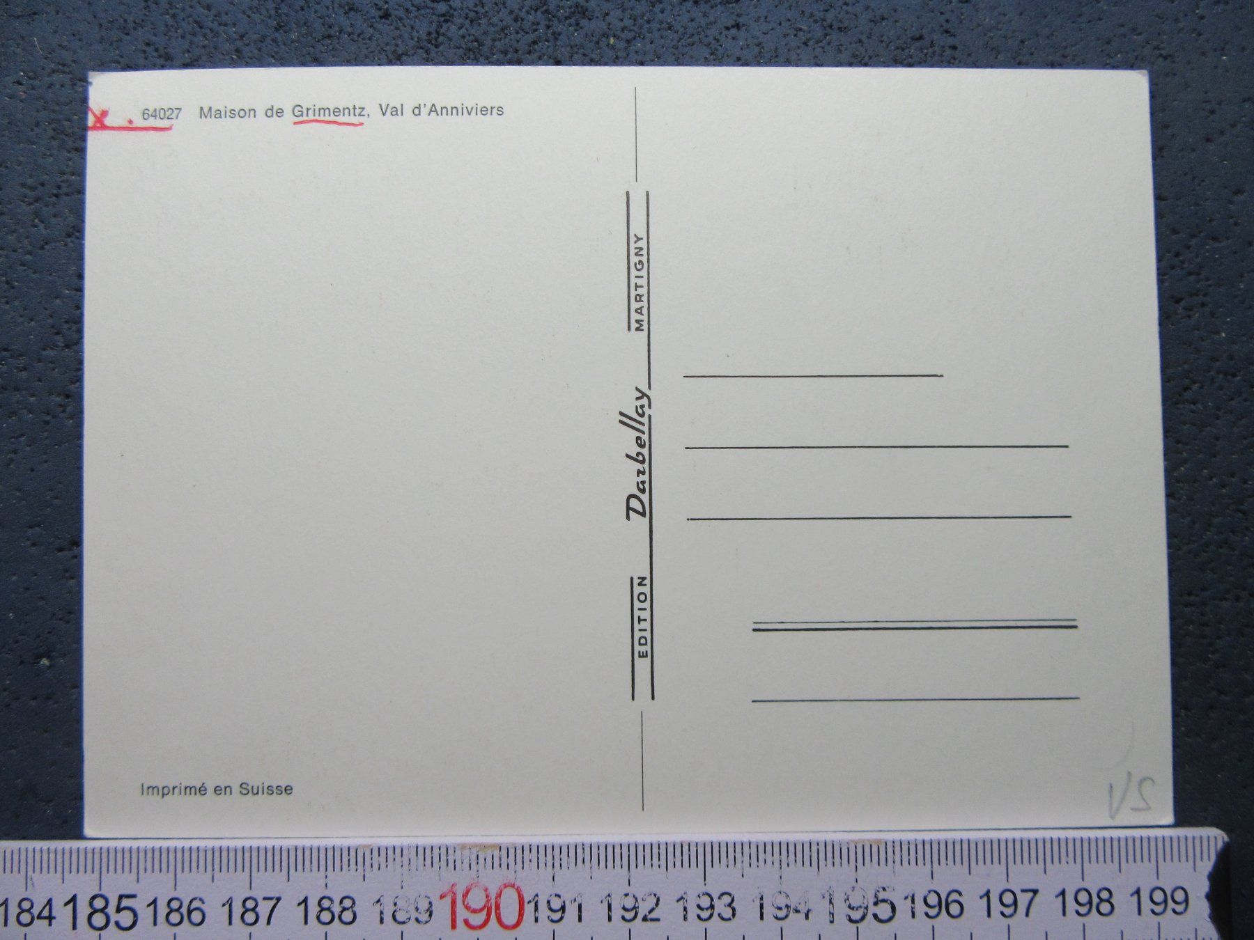 Cartoline postali: GRIMENTZ VAL D'ANNIVIERS VS AK – Usato da Ettingen venduto da Hausi4711 1