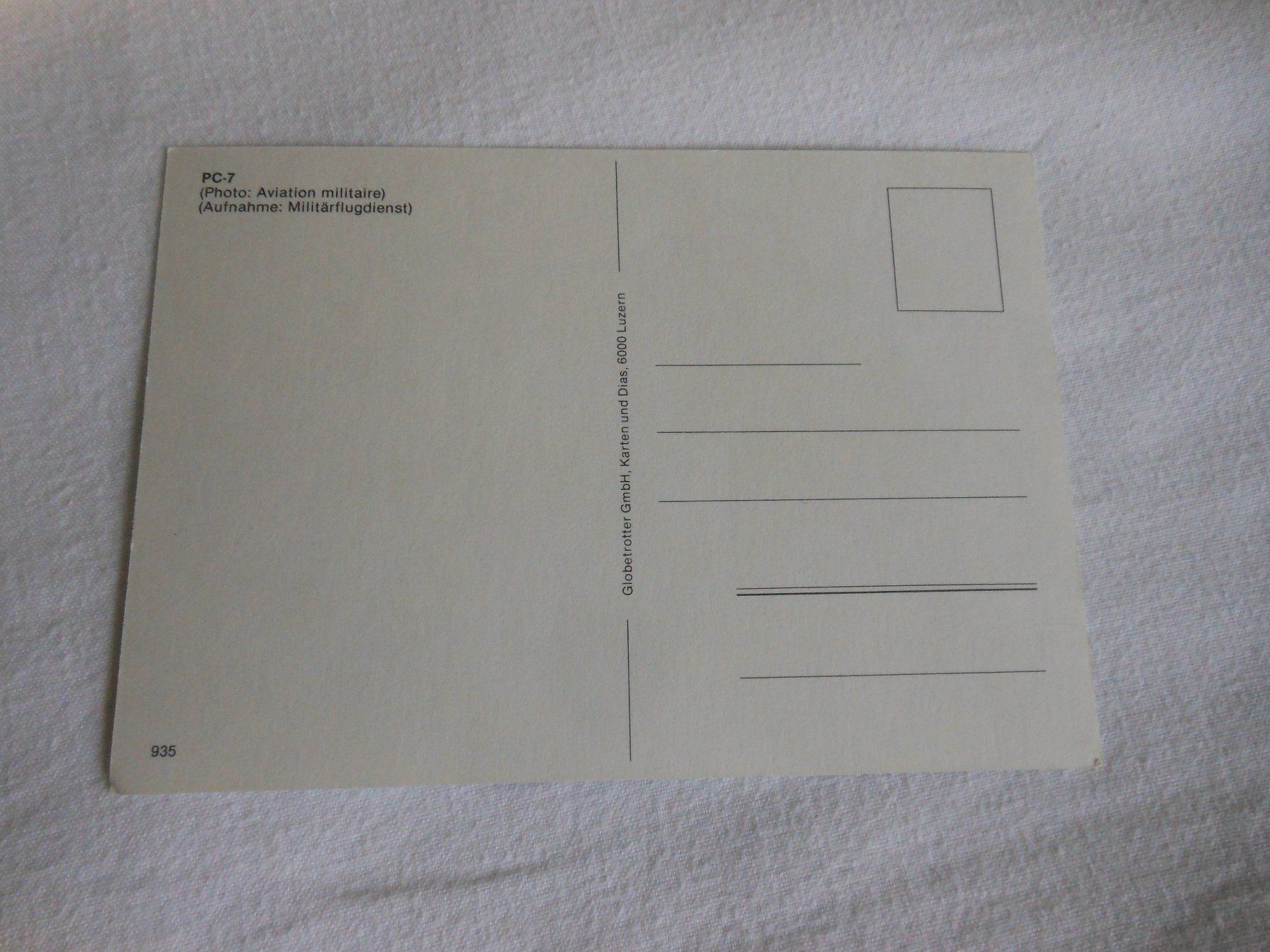 Cartoline postali: Ansichtskarte, PC-7 Photo Millitärflugdienst – Nuovo (secondo la descrizione) da Stäfa venduto da Espressa 1