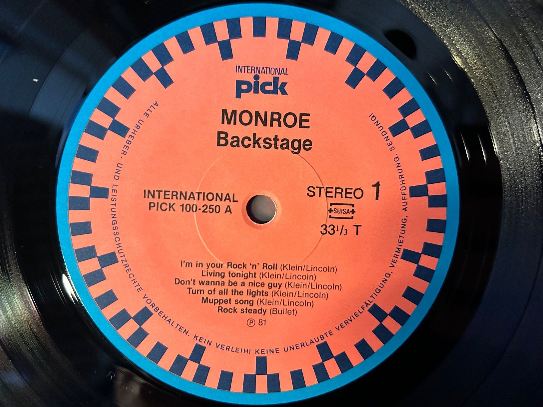 Dischi in vinile: Monroe - Backstage (LP, 1981, Schweiz) – Usato da Aesch BL venduto da BlueMusicRecords 2