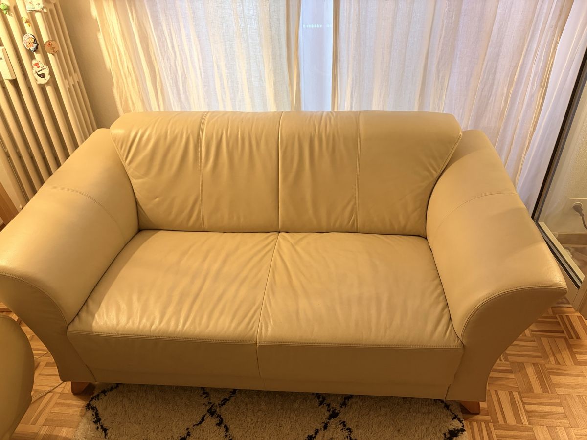 Divani: Echtleder-Sofa beige – Usato da Steinhausen venduto da Minerva4 1