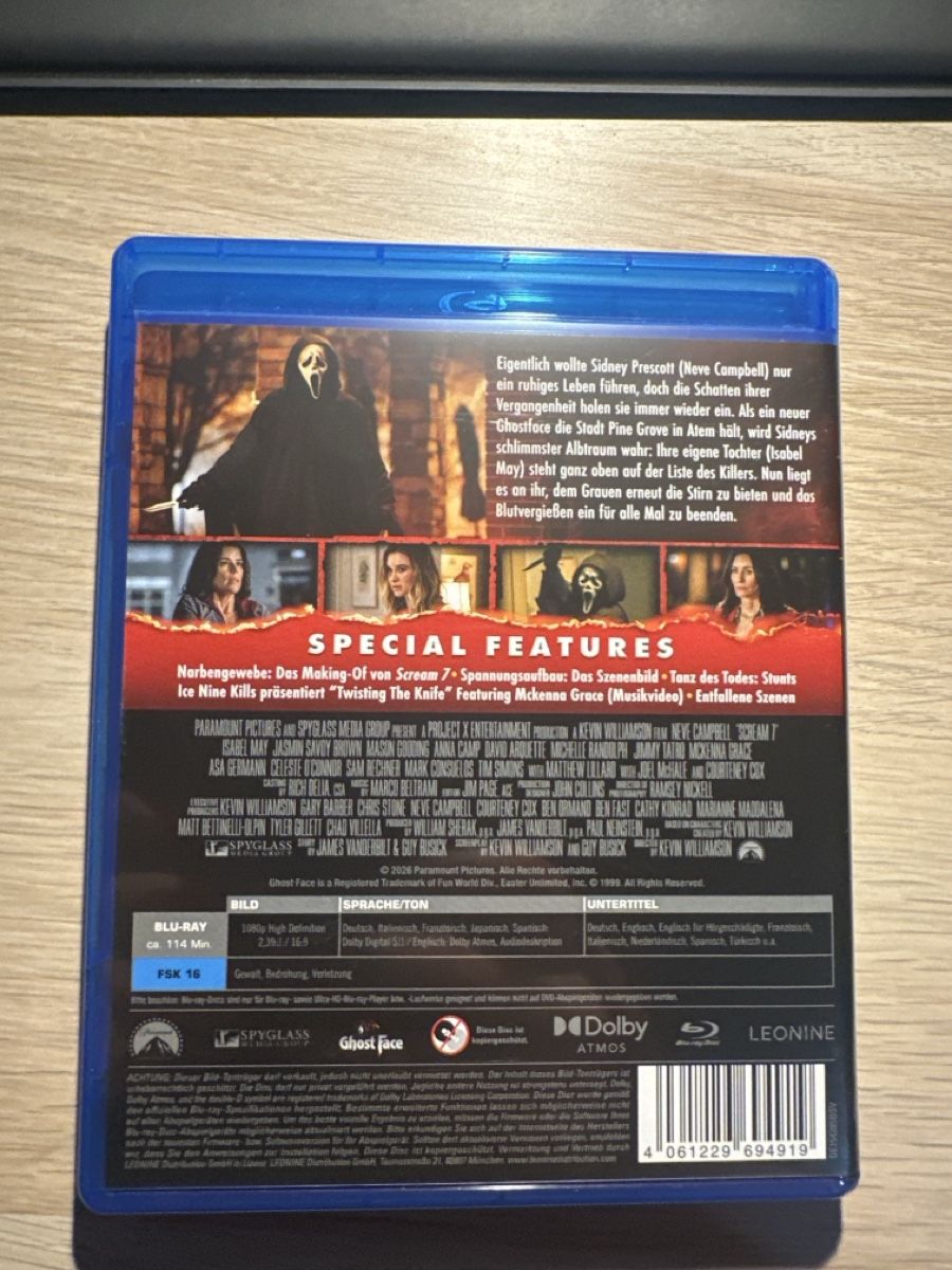 Alle DVDs: Scream 7 Blu-ray FSK 16 – Gebraucht aus Wängi von mrpooc 1