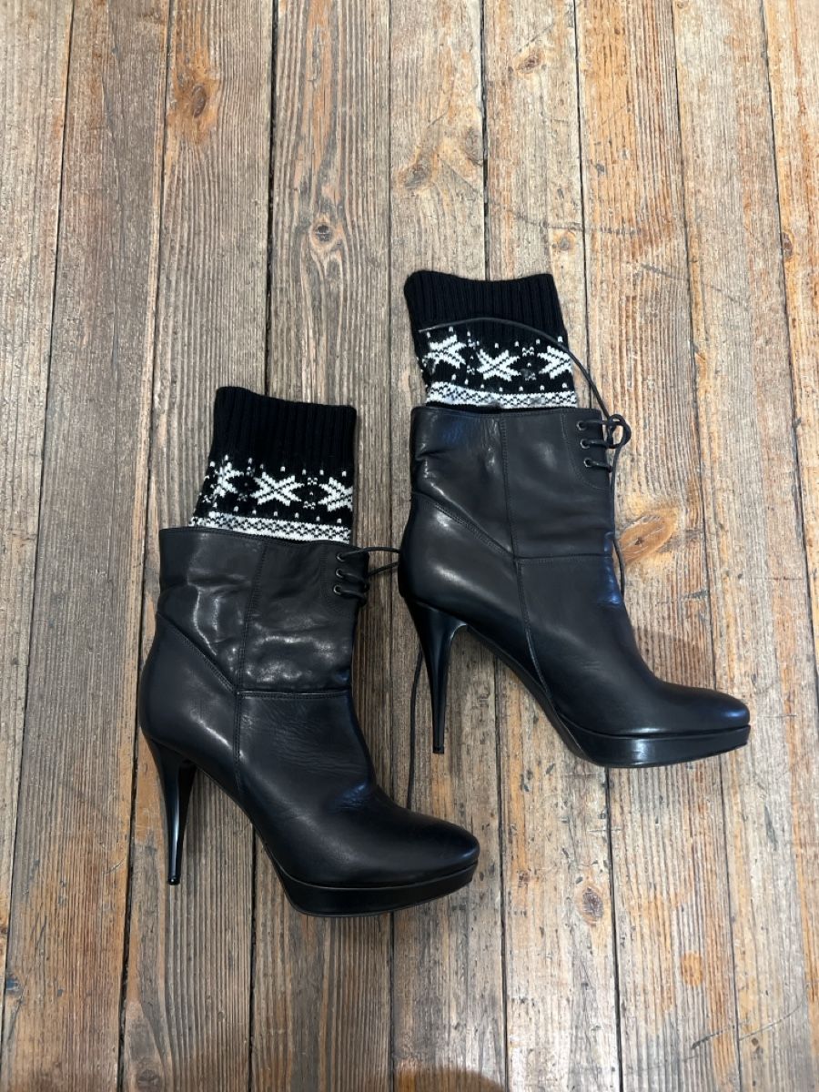 Damenschuhe: Schwarze Winter Stiefeletten, Leder, Gr. 39 – Gebraucht aus Zürich von HeliK