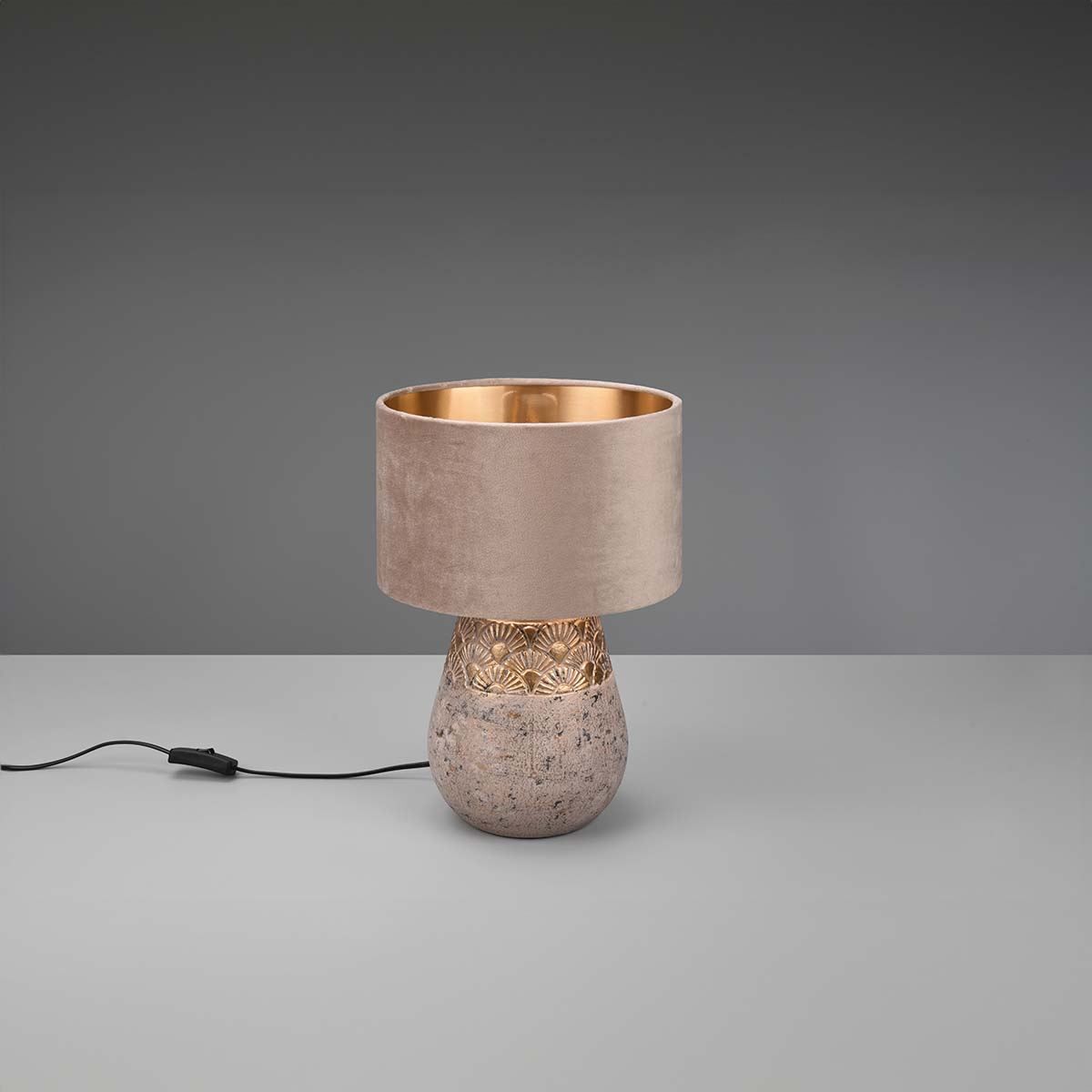 Lampade: Tischleuchte, Grau, Gold, 38 cm Höhe – Nuovo (secondo la descrizione) da Kreuzlingen venduto da Smart-Light 2
