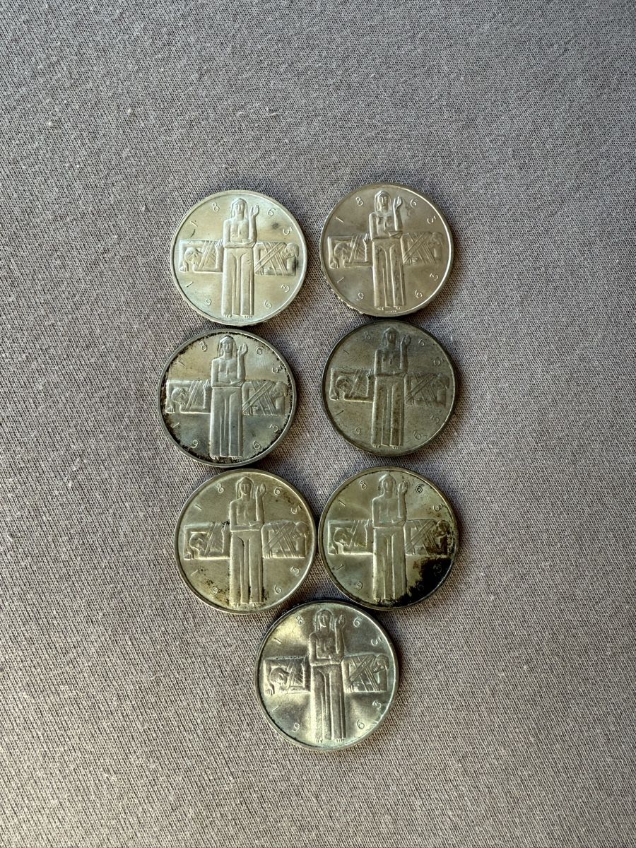 Tutti le monete: 7 x 5Fr Rotes Kreuz Silber 835 – Usato da Winterthur venduto da trading-ch