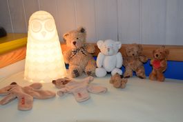 7 Teddybär Plüschtiere H: 22 cm - 9 cm
