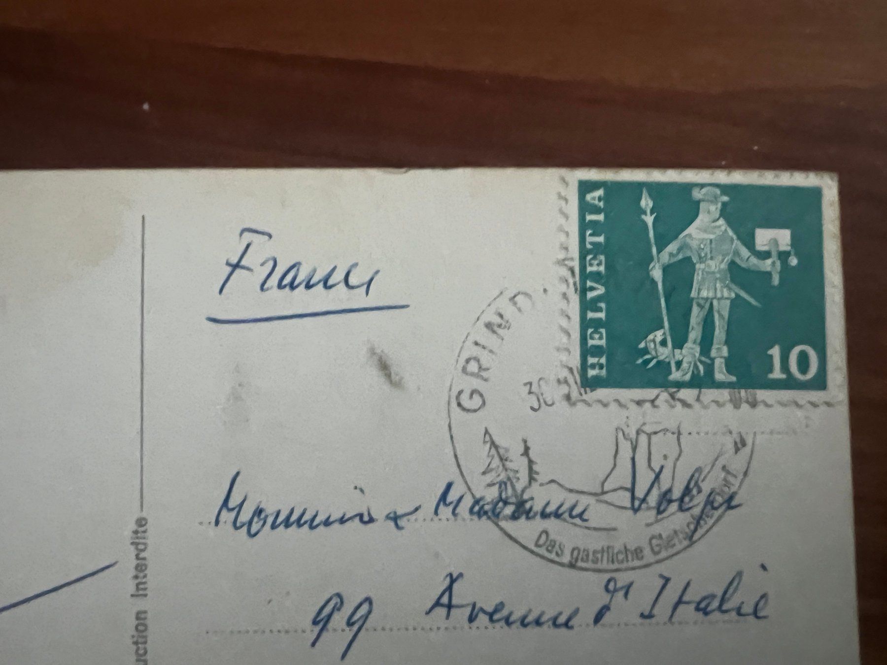 Cartoline postali: AK   ca. 1960 Grindelwald  (G3079) – Usato da Hinwil venduto da Sidi4 1