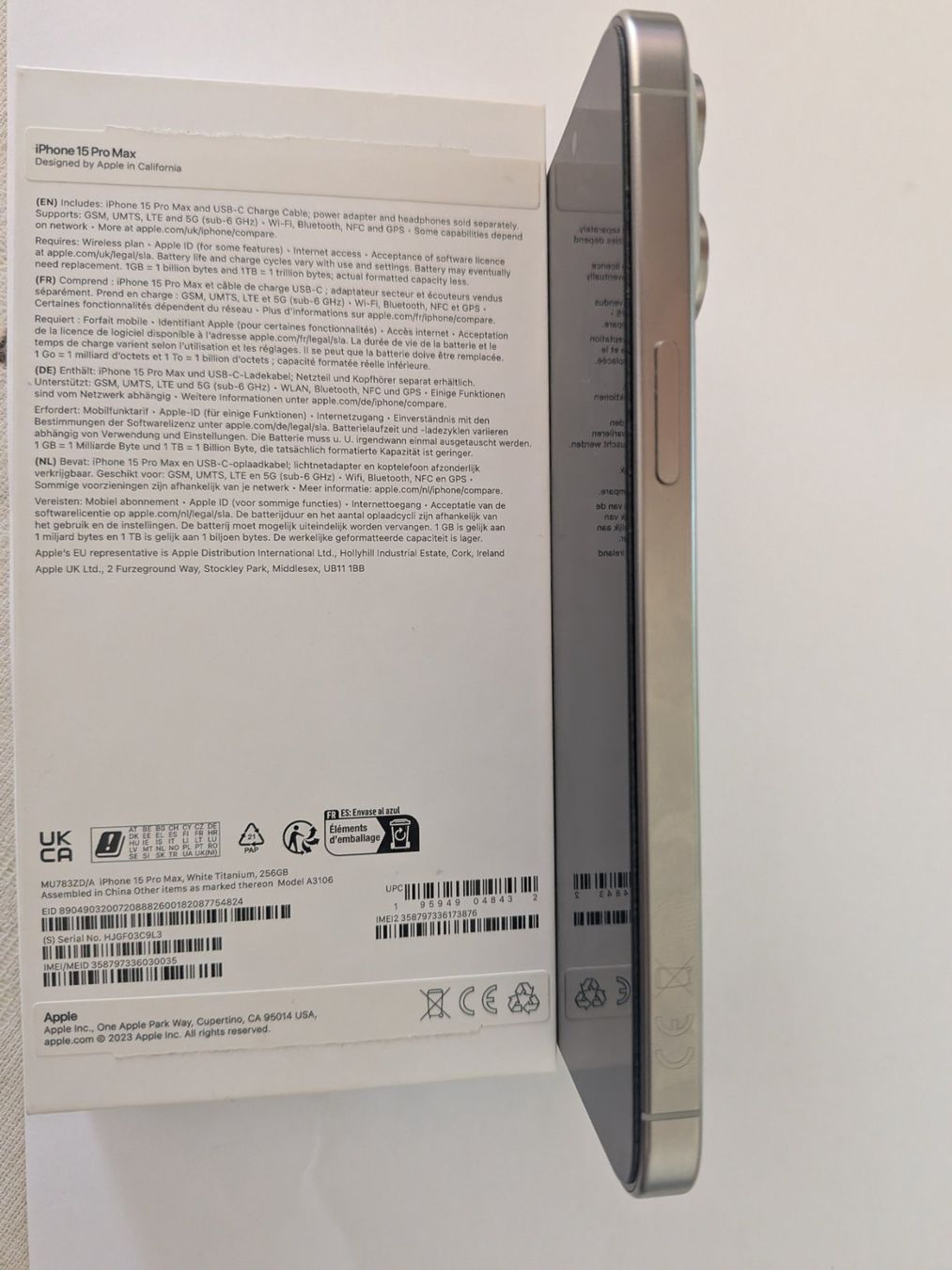 Apple Telefoni cellulari / Smartphones: Iphone 15 pro max 256 GB, blanc titane, comme neuf – Nuovo (secondo la descrizione) da vevey venduto da nicbu 4