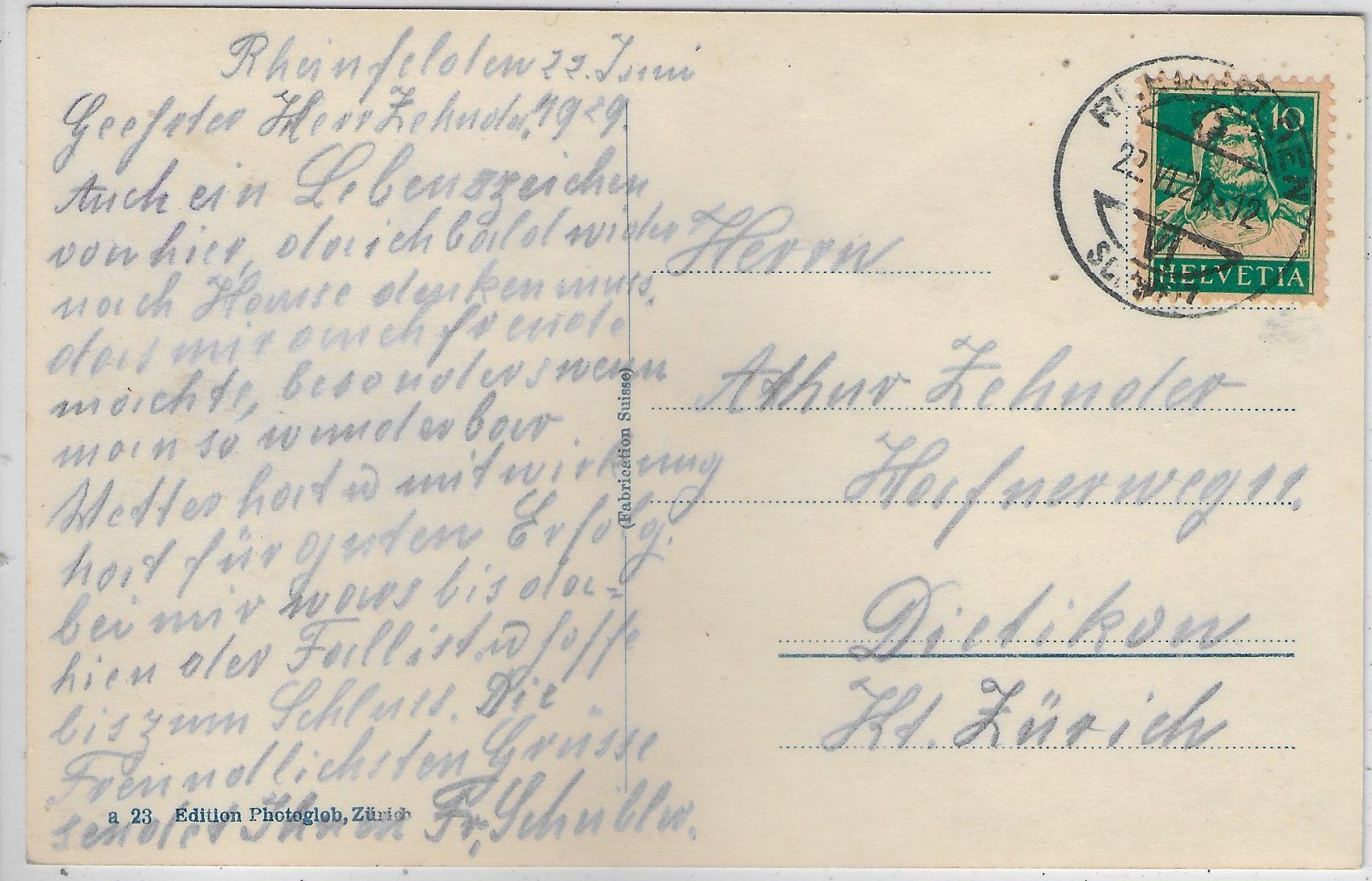 Ansichtskarten: Rheinfelden - Schifflände mit Rhein-Dampfer – Gebraucht aus Ettingen von Kartenplanet 1