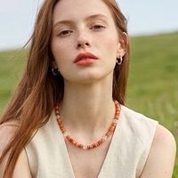 Sunstone & Rock Crystal Necklace - Sterling Silver