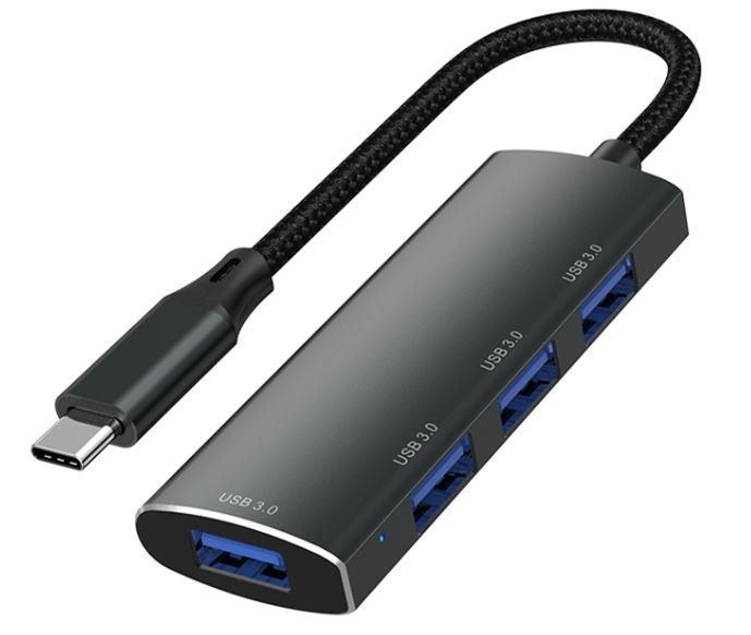 Hubs & Switches: USB-C auf USB-3.0 / 4 Port Hub – Neu (gemäss Beschreibung) aus Niederglatt ZH von K1r7