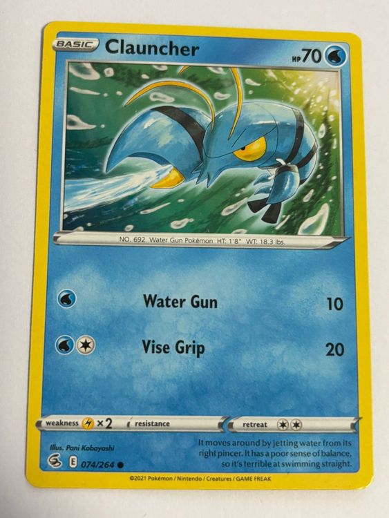 Pokemon-Karte Clauncher 074/264 (Gebraucht) in Herisau für CHF 1 – mit ...
