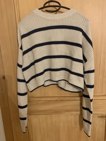 Pull Only court rayé, taille XS.