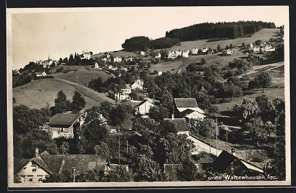 Cartoline postali: Walzenhausen / Appenzell, Teilansicht au – Usato da Berlin venduto da bartko-reher