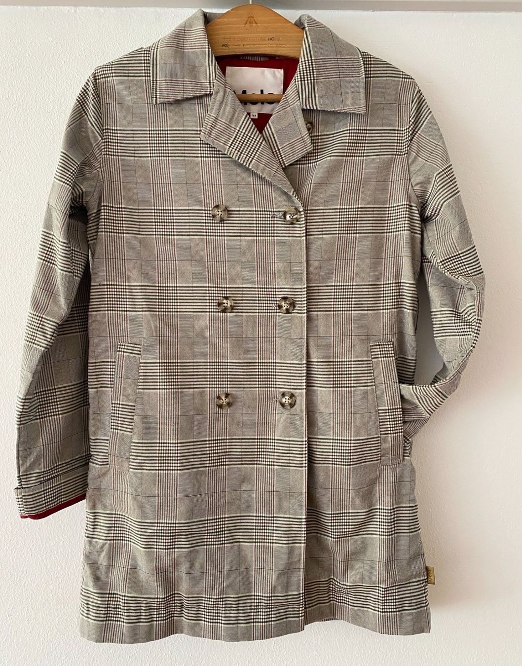 Molo Cappotti: Moderner Damen Trenchcoat im Karomuster, Grösse 36 – Nuovo (secondo la descrizione) da Wohlen b. Bern venduto da cookiemonster