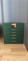 Jewelry Box Green 6 Drawers with Mirror New