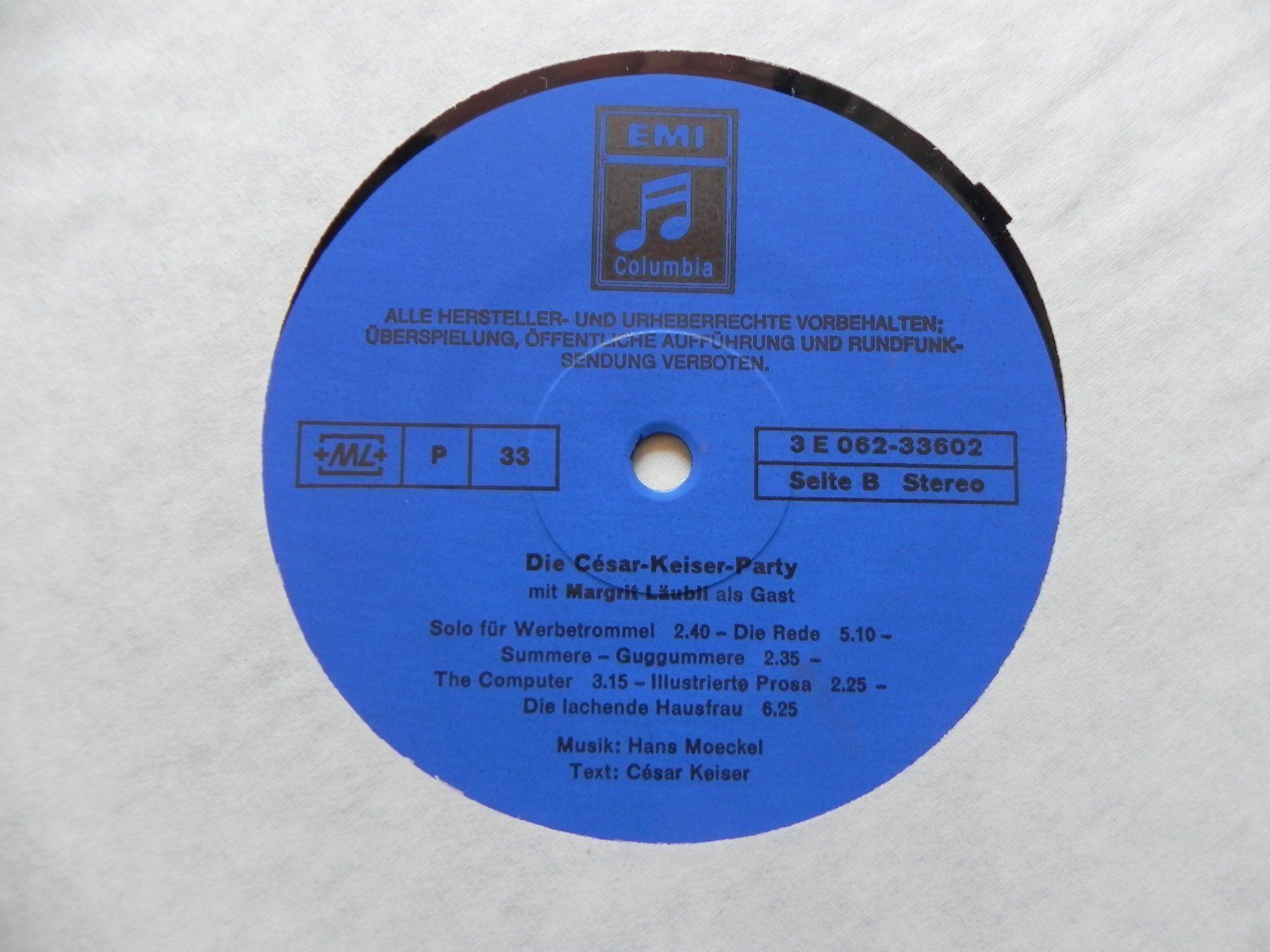 Dischi in vinile: LP M. Läubli & C. Keiser Cabaret Party – Usato da Siebnen venduto da krimsie 2
