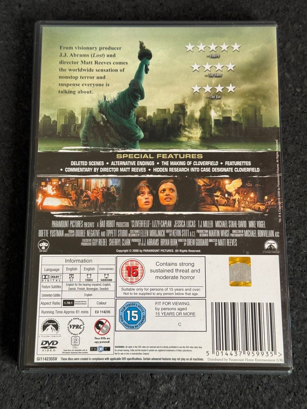 Alle DVDs: CLOVERFIELD two Disc Special Edition DVD EN (A) – Gebraucht aus Fribourg von tschjoly 1
