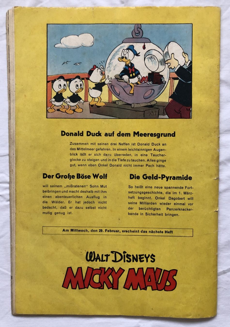 Fumetti: MICKY MAUS - Heft - Nr.4/1956 – Usato da Schaffhausen venduto da durruti 6