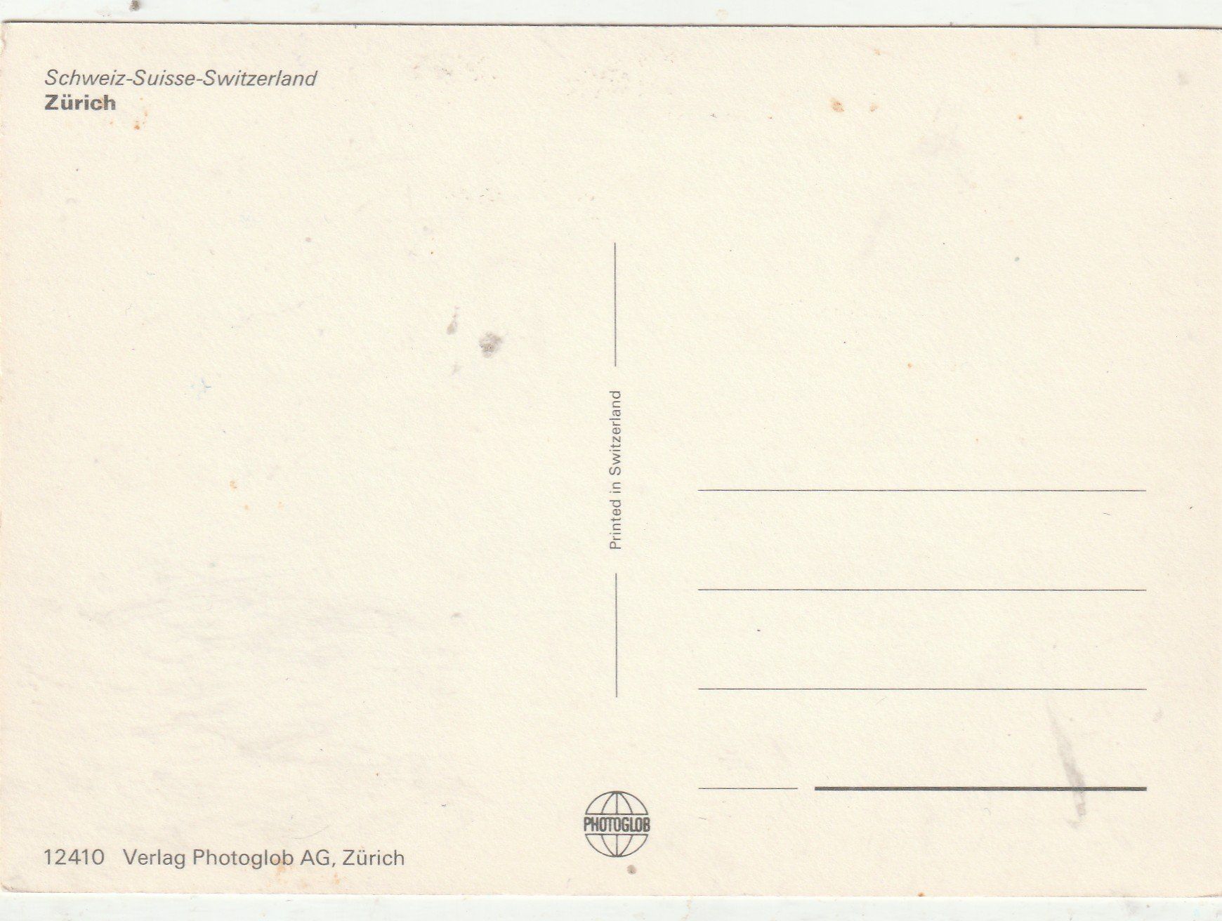 Cartoline postali: Zürich MBK – Usato da Lumbrein venduto da made02 1