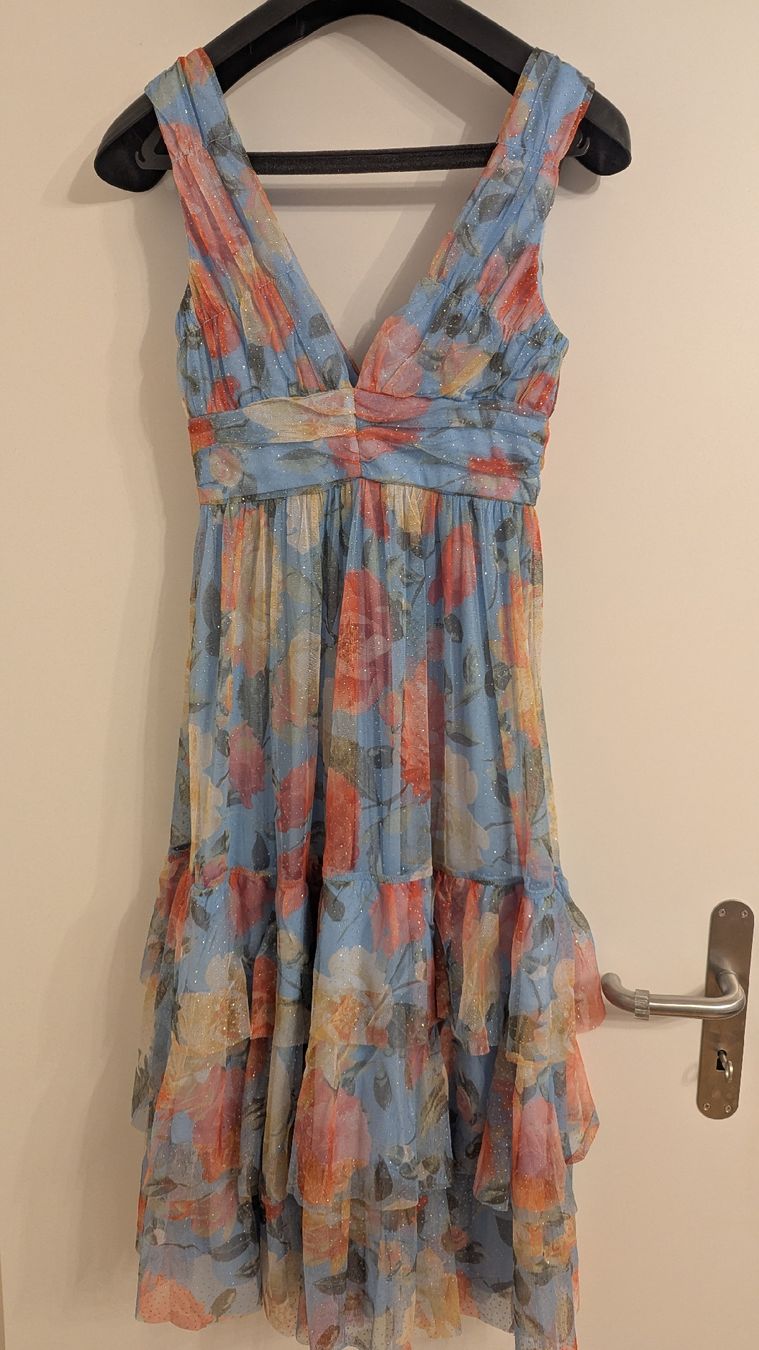 Kleider: Midi-Kleid Blumen, Gr. S – Neu (gemäss Beschreibung) aus Birr von Liv_Nina 3