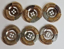 lot 6 boutons métal
