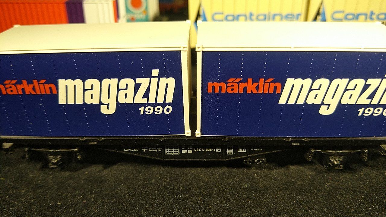 Märklin Modellini di ferrovie: 5 Märklin Containerwagen – Usato da Uster venduto da Regenwurm61 4