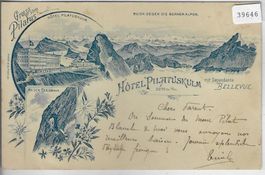 Gruss vom Pilatus - Hotel Pilatus-Kulm - Litho 1898
